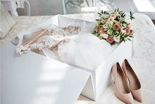 Load image into Gallery viewer, Luxury Wedding Veil Storage Box | Gift Box | Bridal Accessory Keepsake
