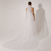 Load image into Gallery viewer, 1 Tier Glitter Bridal Veil |100cm | White, Champagne, Pink or Ivory

