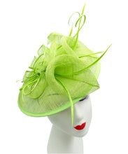 Load image into Gallery viewer, Sinamay Flower Fascinator with A Saucer Base
