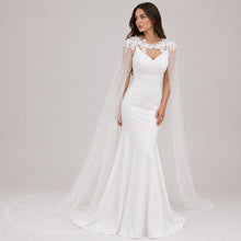 Load image into Gallery viewer, Floral Lace Wedding Cape
