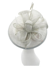 Load image into Gallery viewer, Sinamay Flower Fascinator with A Saucer Base
