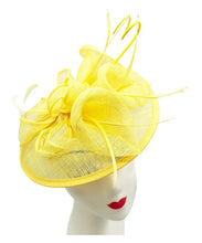 Load image into Gallery viewer, Sinamay Flower Fascinator with A Saucer Base

