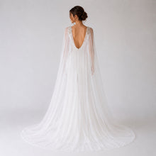 Load image into Gallery viewer, Wedding Cape with Crystal Detail
