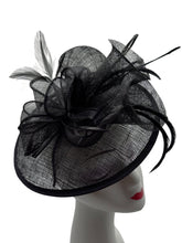 Load image into Gallery viewer, Sinamay Flower Fascinator with A Saucer Base
