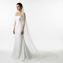 Load image into Gallery viewer, Pearl Veil - Cathedral Length Bridal Veil, Wedding Veil with Pearl Details

