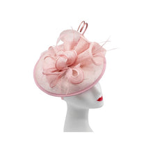 Load image into Gallery viewer, Sinamay Flower Fascinator with A Saucer Base
