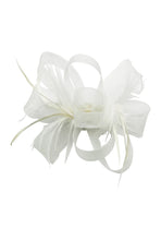 Load image into Gallery viewer, Loop Bow Fascinator with Feathers
