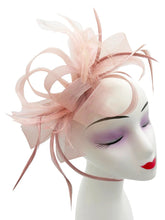Load image into Gallery viewer, Loop Bow Fascinator with Feathers
