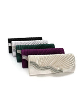 Load image into Gallery viewer, Satin Clutch Bag with Diamanté Decoration  | Various Colours
