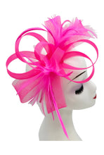 Load image into Gallery viewer, Loop Bow Fascinator with Feathers
