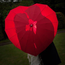 Load image into Gallery viewer, Red Heart-Shaped Umbrella – Wedding &amp; Occasion Umbrella
