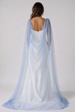 Load image into Gallery viewer, Pearl Wedding Cape | Blue

