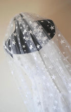 Load image into Gallery viewer, Light Ivory Celestial Star Wedding Veil – 100 cm – Sale
