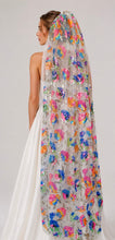 Load image into Gallery viewer, MulitColoured Floral Bridal Veil
