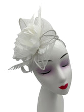 Load image into Gallery viewer, Peony Feather Flower Fascinator
