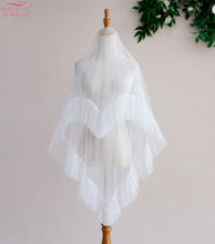 Load image into Gallery viewer, Heart Shaped 2-Tier Ruffle Veil
