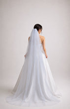 Load image into Gallery viewer, Soft Pale Blue, Light Baby Blue Wedding Veil
