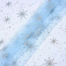 Load image into Gallery viewer, Pale Blue &amp; Silver Star Glitter Wedding Veil with Comb – 100cm or 150cm
