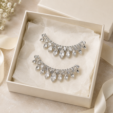 Load image into Gallery viewer, Crystal Bridal Shoe Clips | Removable Rhinestone Wedding Shoe Embellishments
