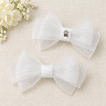 Load image into Gallery viewer, Structured Bridal Bow Shoe Clips – White or Custom Colours
