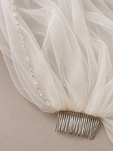 Load image into Gallery viewer, Ivory Crystal Edge Bridal Veil – 100cm
