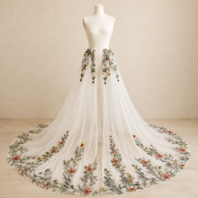 Load image into Gallery viewer, Autumn Embroidered Wedding Dress Over Skirt / Train
