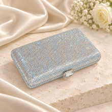 Load image into Gallery viewer, Handmade Crystal Box Clutch Bag – Luxury Evening Purse with Removable Chain
