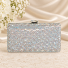 Load image into Gallery viewer, Handmade Crystal Box Clutch Bag – Luxury Evening Purse with Removable Chain
