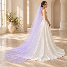 Load image into Gallery viewer, Plain Pastel Tulle Bridal Veil | Six Lengths | Custom Colours
