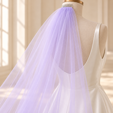 Load image into Gallery viewer, Plain Pastel Tulle Bridal Veil | Six Lengths | Custom Colours

