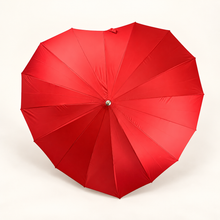 Load image into Gallery viewer, Red Heart-Shaped Umbrella – Wedding &amp; Occasion Umbrella
