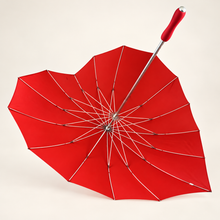 Load image into Gallery viewer, Red Heart-Shaped Umbrella – Wedding &amp; Occasion Umbrella
