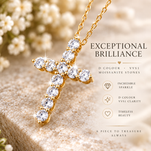 Load image into Gallery viewer, Cross Necklace – 14K Gold Filled D Colour VVS1 Cross Pendant
