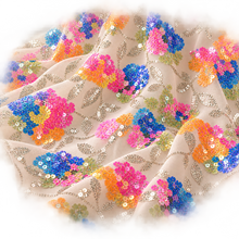 Load image into Gallery viewer, Multicoloured Sequin Floral Bridal Veil | 90–300 cm
