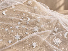 Load image into Gallery viewer, Celestial Cape with Hood | Sparkling White 350cm
