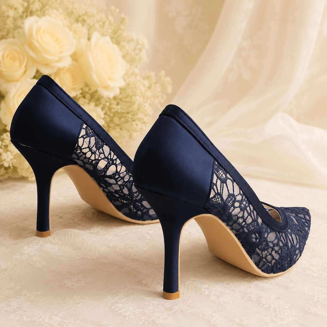 navy blue dress shoes for wedding Lace Stiletto Heels | 9cm Pointed Toe Bridal Pump | Handmade UK2–9 Winery Wedding The Ambrosia dress from Suggested Age:6-9M Our expert tailoring caters