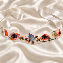 Load image into Gallery viewer, Orange Secret Garden Floral Embroidered Bridal Belt
