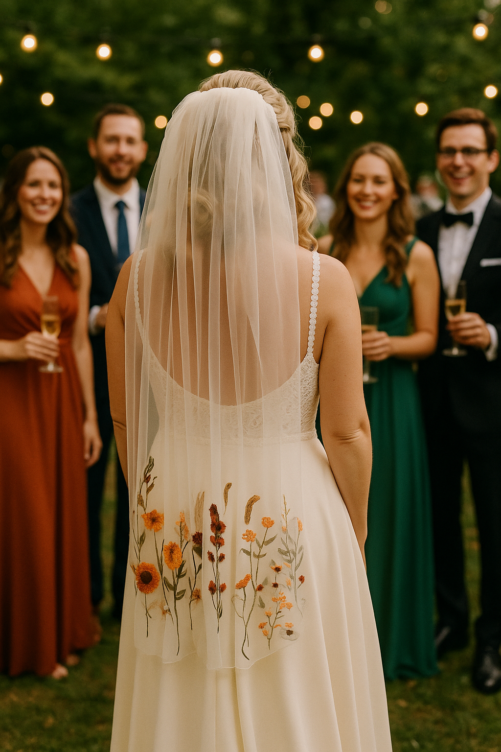 Secret Garden – Finger Tip Embroidered Edge Veil – 100cm