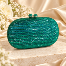 Load image into Gallery viewer, Crystal Clutch Bag – Handmade Luxury Evening Purse
