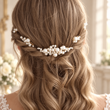 Load image into Gallery viewer, Pearl Bridal Hair Comb &amp; Pin Set | Five-Piece Wedding Hair Accessories
