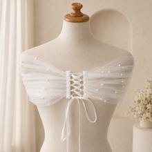 Load image into Gallery viewer, Pearl Bolero and Gloves/Sleeves
