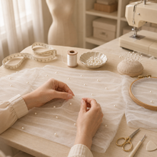 Load image into Gallery viewer, Pearl Bolero and Gloves/Sleeves
