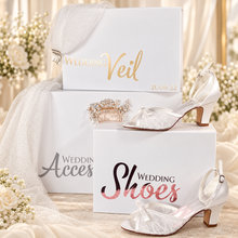 Load image into Gallery viewer, Personalised Wedding Veil Storage Box | Luxury Bridal Keepsake Box
