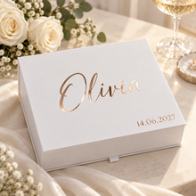 Load image into Gallery viewer, Personalised Bridesmaid Gift Box, Will You Be My Bridesmaid Proposal Box, Luxury Wedding Keepsake Box, Maid of Honour Gift
