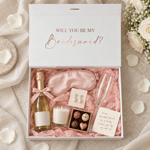 Load image into Gallery viewer, Personalised Bridesmaid Gift Box, Will You Be My Bridesmaid Proposal Box, Luxury Wedding Keepsake Box, Maid of Honour Gift
