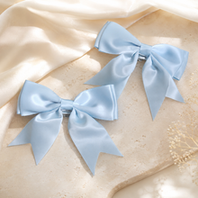Load image into Gallery viewer, Rainbow Satin Bow Shoe Clips – Personalised Bridal Shoe Accessories
