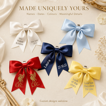 Load image into Gallery viewer, Rainbow Satin Bow Shoe Clips – Personalised Bridal Shoe Accessories
