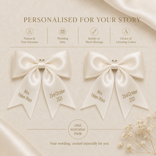 Load image into Gallery viewer, Rainbow Satin Bow Shoe Clips – Personalised Bridal Shoe Accessories
