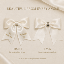 Load image into Gallery viewer, Rainbow Satin Bow Shoe Clips – Personalised Bridal Shoe Accessories
