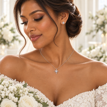 Load image into Gallery viewer, Silver North Star Jewellery Set – Necklace &amp; Stud Earrings
